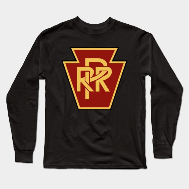 Pennsylvania Railroad Long Sleeve T-Shirt by Pikan The Wood Art